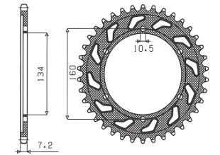 Приводная звезда HONDA CBR 600F '01-'07 SUNSTAR SUN1-4633-45 (JTR1307.45)