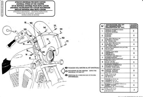 Крепление ветрового стекла Kappa KA100B/N (AS100A2)