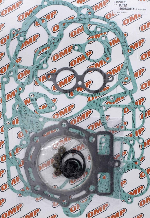 Повний комплект прокладок KTM SX/EXC 400&#39;00-&#39;07, EXC 450&#39;02-&#39;07 OMP L1950701