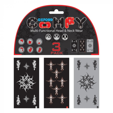 Баф OXFORD COMFY NW122 3 шт чёрный/серый