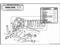 Крепления кофра KAPPA (без площадки) Honda CB 500 (97-05) CB 500S (00-05) K2500