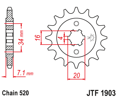 Привідна зірка JT JTF1903.13 (PBR 2247)