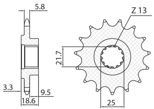 Привідна зірка SUNSTAR 3A214 (JTF1538.14)