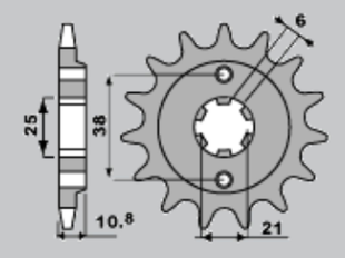 Приводная звезда HONDA XBR 500 F 85-86 PBR 2901518NC