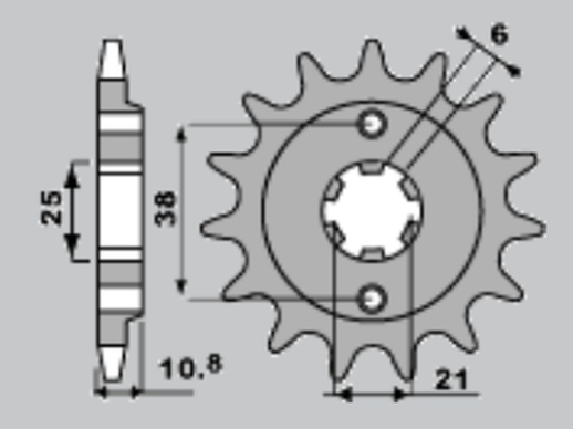 Приводная звезда HONDA XBR 500 F 85-86 PBR 2901518NC