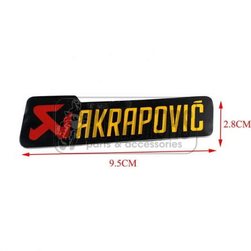 Термостійка наклейка Akrapovic маленька