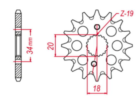 Приводная звезда CRF150 R`07-`22 (+1) GROSSKOPF 22516G (JTF1310.16)