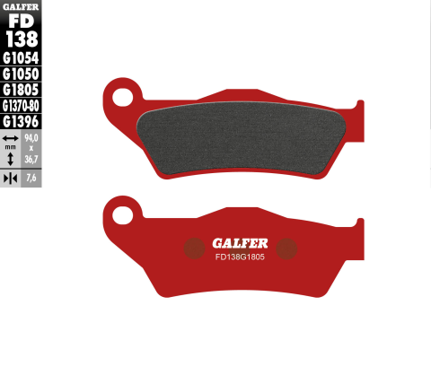 Тормозные колодки GALFER FD138G1805 (FA181)