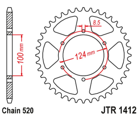 Приводная звезда KAWASAKI KXT 250 B1/B2 '86-87 JT JTR1412.37