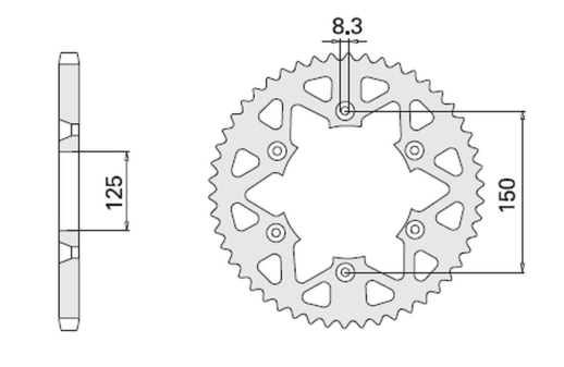 Приводная звезда KTM SX/EXC SXF/EXCF '88-'21 CHT 89938K (JTR897.38)