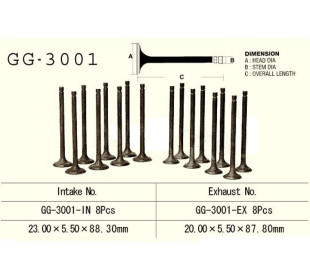 Клапан впускной SUZUKI GS750E T,X,Z (80-82) VESRAH GG-3001-IN