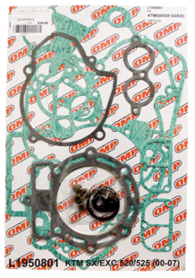 Полный комплект прокладок KTM SX/EXC 520/525 '00-'07, SXF450 '03-'06 OMP L1950801