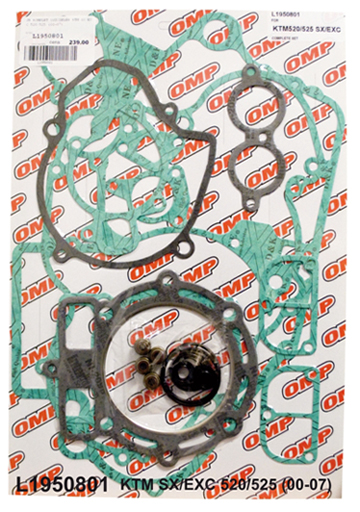 Повний комплект прокладок KTM SX/EXC 520/525 &#39;00-&#39;07, SXF450 &#39;03-&#39;06 OMP L1950801