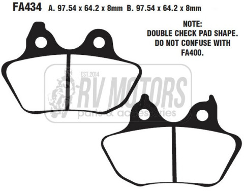 Тормозные колодки EBC FA434V