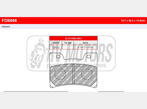 Тормозные колодки FERODO FDB666P