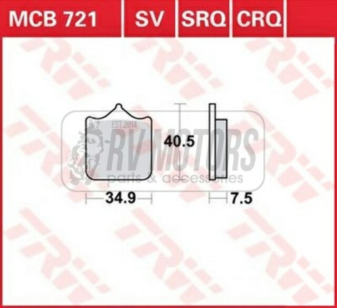 Тормозные колодки TRW LUCAS MCB721SV