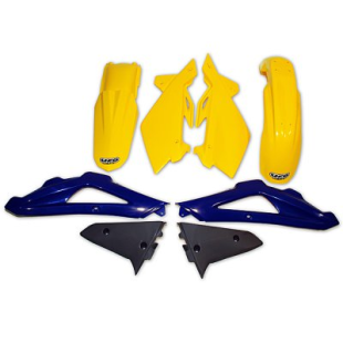 Комплект пластика UFO HUSQVARNA TC 125/250 '05-07 (жёлтый/синий/графитовый) (HU602E999) HUKIT602999