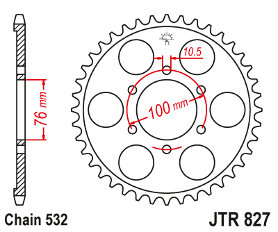 Привідна зірка JT JTR827.42 (PBR 806)