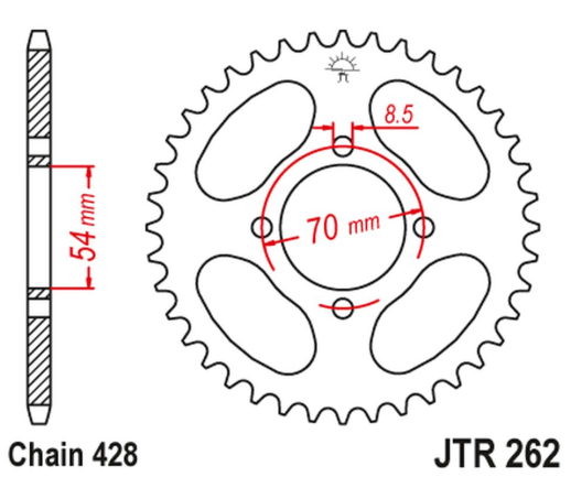 Приводная звезда HONDA C 90 '75-82' JT JTR262.40