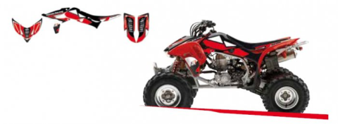 Комплект наклеек HONDA TRX 450 '04-'08 BLACKBIRD DREAM 2 E2Q06A