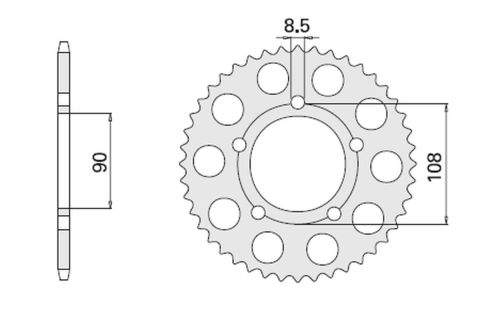 Приводная звезда DUCATI 500/600 PANTAH`81-82, PASO 750`87 CHT 102238K