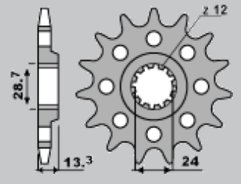 Приводная звезда KAWASAKI KZ 1000/Z100J/GPZ 1100 CHT 52215K (JTF523.15)
