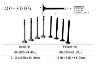 Клапан впускной SUZUKI GS250T T,X (80-81) VESRAH GG-3005-IN