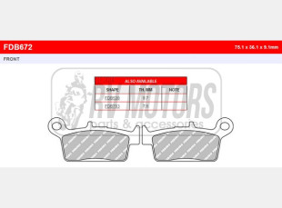 Тормозные колодки FERODO FDB672AG