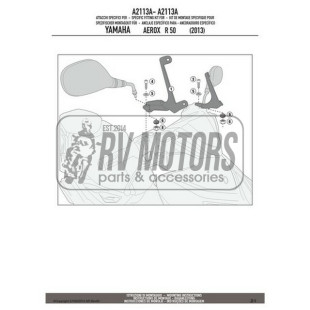 Крепление ветрового стекла Kappa Yamaha AEROX 50 (13) A2113A