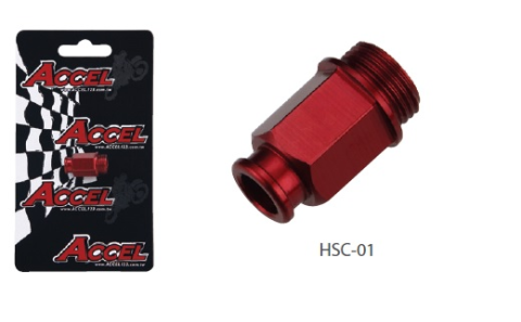 Гайка регулировки тросика газа ACCEL красная HSC01RD