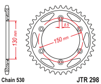Приводная звезда JT JTR298.40 (PBR 298)