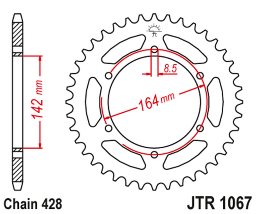 Приводная звезда HYOSUNG GT 125 '03-'15 JT JTR1067.52