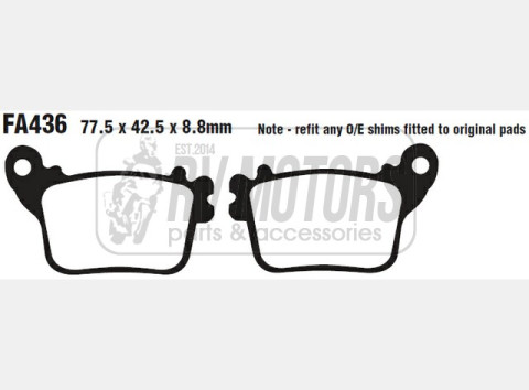Тормозные колодки EBC FA436V