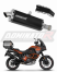 Прямоток KTM 1290 SUPER Adventure S / R 2015 - 2020 DOMINATOR P7 черный