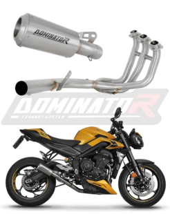 Полная система выхлопа Triumph STREET TRIPLE 765 S / STREET TRIPLE 765 R / STREET TRIPLE 765 RS 2023 - 2024 DOMINATOR GPS 