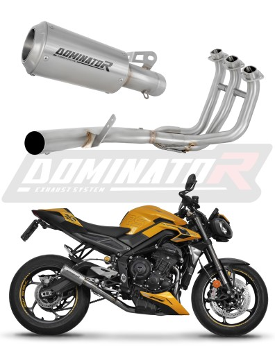 Полная система выхлопа Triumph STREET TRIPLE 765 S / STREET TRIPLE 765 R / STREET TRIPLE 765 RS 2023 - 2024 DOMINATOR GPS 