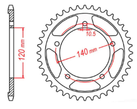 Приводная звезда SUZUKI SV 1000 '03-'07, GSXR 1000 '01-'06 (-1) MTX 11-41F-40 (JTR1800.40) 