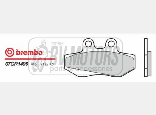 Гальмівні колодки BREMBO BRM 07GR1406