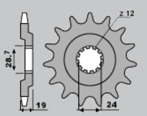 Приводная звезда KAWASAKI GPZ 1100 (523-15) CHT 52415K