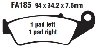 Тормозные колодки EBC FA185TT
