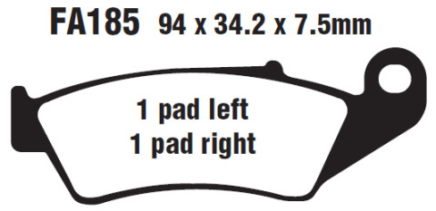 Тормозные колодки EBC FA185TT