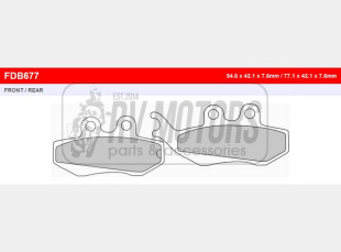 Тормозные колодки FERODO FDB677AG