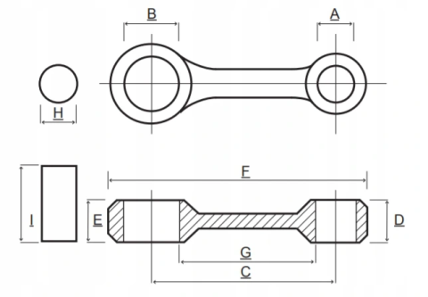Шатун HONDA CRF 250R/X '04-'12 NACHMAN KP01334N