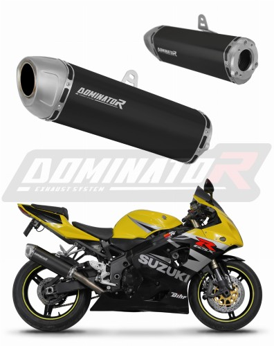 Прямоток Suzuki GSXR 600 K1-K5 2001 - 2005 DOMINATOR S6 черный