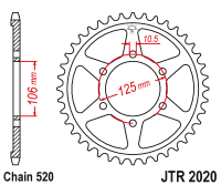 Приводная звезда JT JTR2020.41 (PBR 4530)