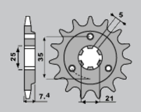 Приводная звезда SUZUKI DR 600/650 JR 43715 (JTF437.15)