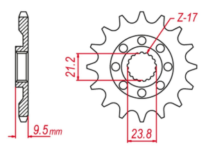 Приводная звезда SUZUKI RMZ 450 '05-'07 (+1), RMZ 450 '08-'12 (+2) GROSSKOPF 58115G (JTF1441.15)