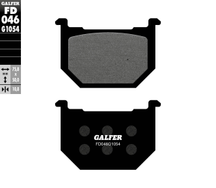 Тормозные колодки GALFER FD046G1054 (FA51)