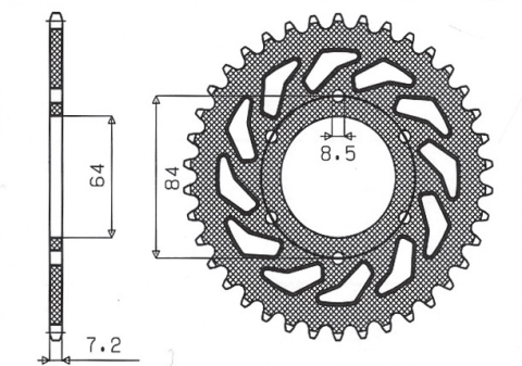 Приводная звезда SUNSTAR 1-2132 53 (JTR 809.53)