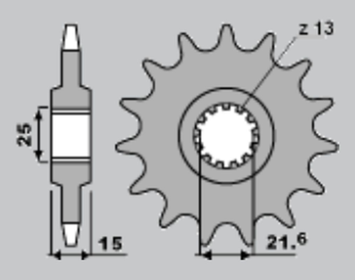 Приводная звезда TRIUMPH ZX 6R '95-'97 JR 208215JRS (JTF1182.15)